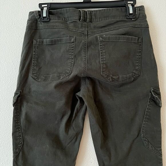 Jolt Jeans Womens Regular Size green Stretch Jegging Skinny zip ankle Casual 7 - Picture 3 of 7